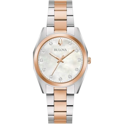 Bulova Damen Analog Automatik Uhr mit Edelstahl Armband 98P207 von Bulova