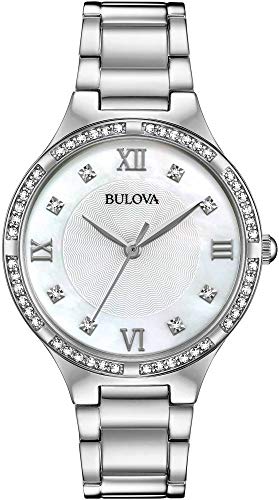 Bulova Damen Analog Quarz Uhr mit Edelstahl Armband 96L262 von Bulova
