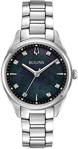 Bulova Damen Analog Quarz Uhr mit Edelstahl Armband 96P198 von Bulova