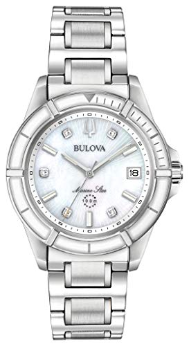 Bulova Damen Analog Quarz Uhr mit Edelstahl Armband 96P201 von Bulova