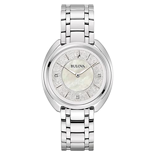 Bulova Damen Analog Quarz Uhr mit Edelstahl Armband 96P240 von Bulova