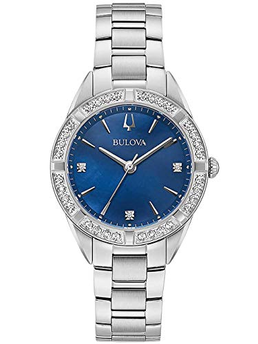 Bulova Damen Analog Quarz Uhr mit Edelstahl Armband 96R243 von Bulova