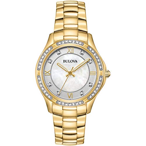 Bulova Damen Analog Quarz Uhr mit Edelstahl Armband 98L256 von Bulova
