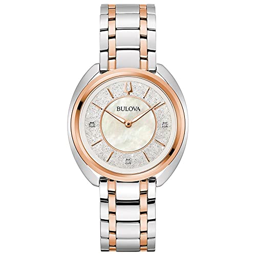 Bulova Damen Analog Quarz Uhr mit Edelstahl Armband 98P219 von Bulova