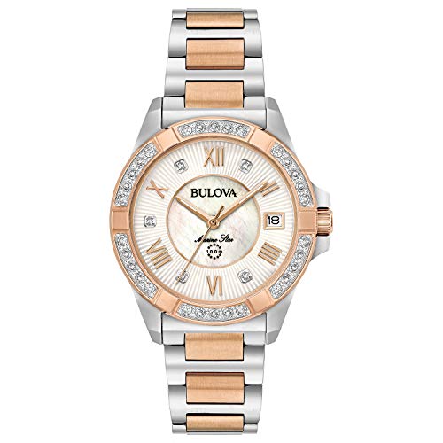 Bulova Damen Analog Quarz Uhr mit Edelstahl Armband 98R234 von Bulova