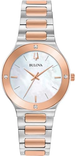 Bulova Damen Analog Quarz Uhr mit Edelstahl Armband 98R274 von Bulova