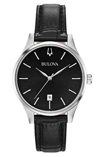 Bulova Damen Analog Quarz Uhr mit Leder Armband 96M147 von Bulova