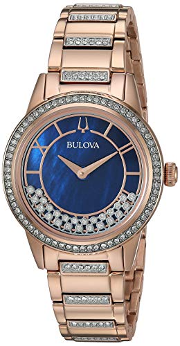 Bulova Damen Analog Quarz Uhr mit Edelstahl Armband 98L247 von Bulova