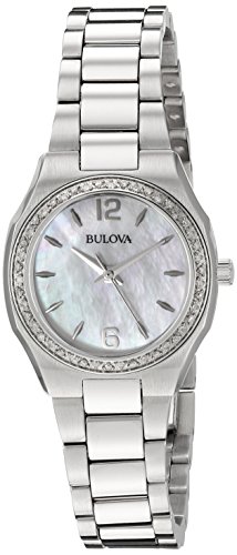 Bulova Damen-Armbanduhr Diamond Gallery Analog Quarz Edelstahl 96R199 von Bulova