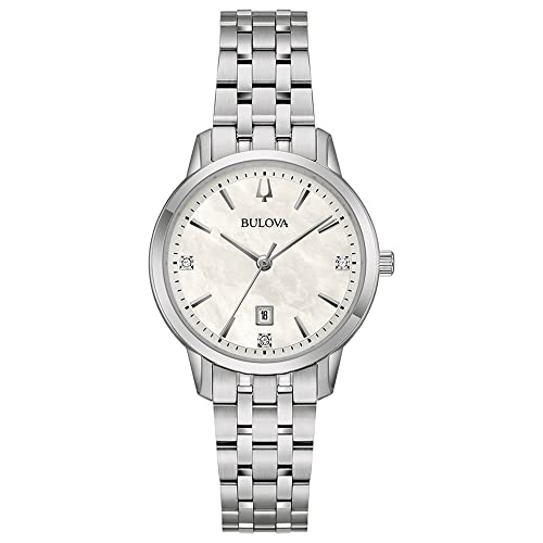 Bulova Damen Analog Quarz Uhr mit Edelstahl Armband 96P233 von Bulova