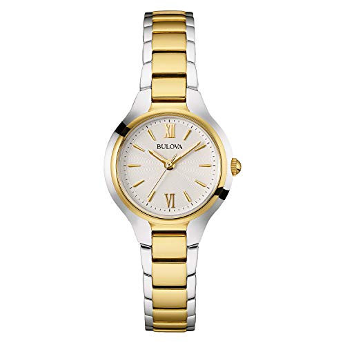 Bulova Damen analog Quarz Uhr mit Edelstahl Armband 98L217 von Bulova