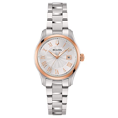 Bulova Damen Analog Quarz Uhr mit Edelstahl Armband 98M136 von Bulova