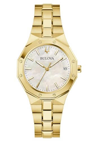 Bulova Damenuhr Quarz Classic Goldfarben/Perlmutt 97M119 von Bulova