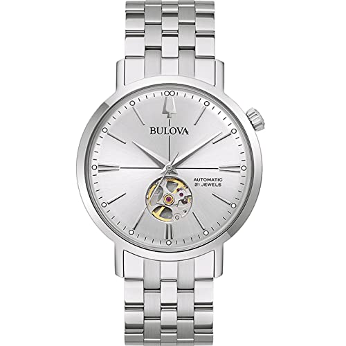 Bulova Herren Analog Automatik Uhr mit Edelstahl Armband 96A276 von Bulova