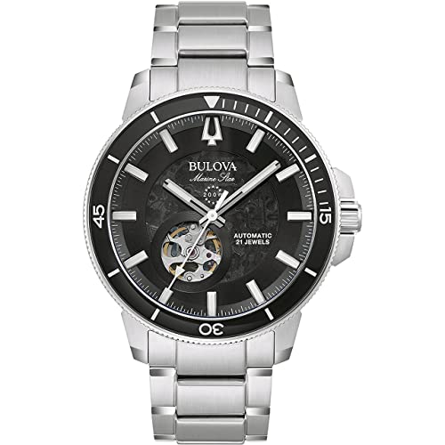 Bulova Herren Analog Automatik Uhr mit Edelstahl Armband 96A290 von Bulova