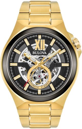 Bulova Herren Analog Automatik Uhr mit Edelstahl Armband 98A178 von Bulova