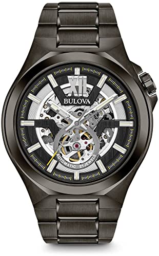 Bulova Herren Analog Automatik Uhr mit Edelstahl Armband 98A179 von Bulova