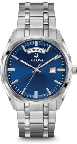 Bulova Herren Analog Quarz Uhr mit Edelstahl Armband 96C125 von Bulova