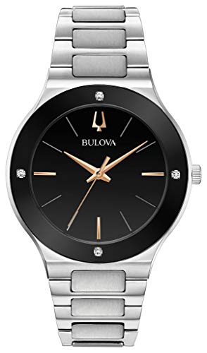 Bulova Herren Analog Quarz Uhr mit Edelstahl Armband 96E117 von Bulova