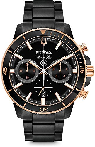 Bulova Herren Analog Quarz Uhr mit Edelstahl Armband 98B302 von Bulova