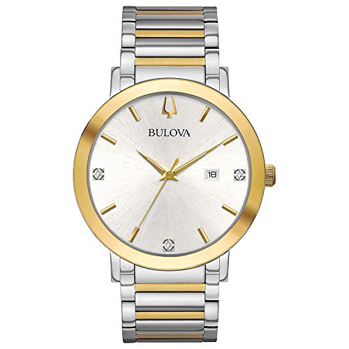 Bulova Herren Analog Quarz Uhr mit Edelstahl Armband 98D151 von Bulova