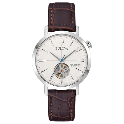Bulova Herren Armbanduhr Automatik Mechanisch Klassisch 96A318, Armband von Bulova