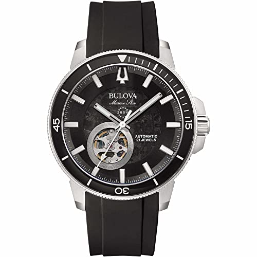 Bulova Herren Analog Automatik Uhr mit Silikon Armband 96A288 von Bulova