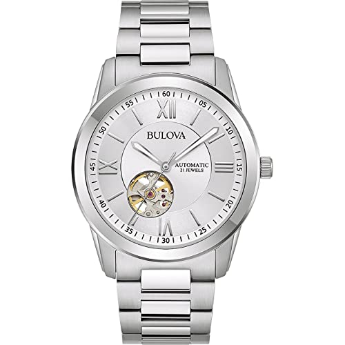Bulova Herren Analog Automatik Uhr mit Edelstahl Armband 96A280 von Bulova