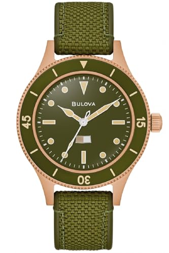 Bulova Herren-Automatikuhr Mil-Ships Special Edition Khaki 98A324 von Bulova