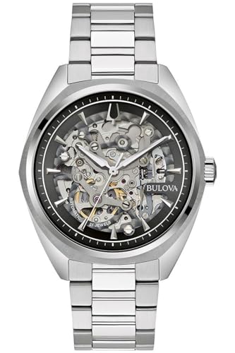 Bulova Herren Analog Automatik Uhr mit Edelstahl Armband 96A293 von Bulova