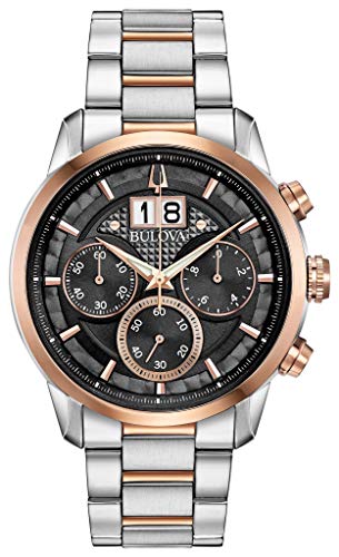 Bulova Herren Chronograph Quarz Uhr mit Edelstahl Armband 98B335 von Bulova