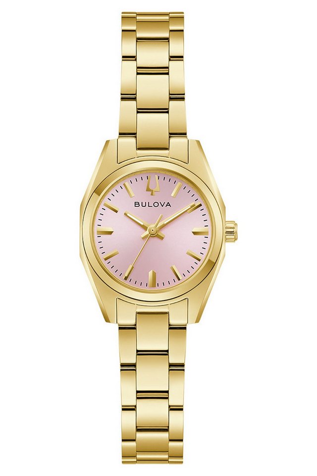 Bulova Quarzuhr Quarz Surveyor Klein Gold-/Rosafarben von Bulova