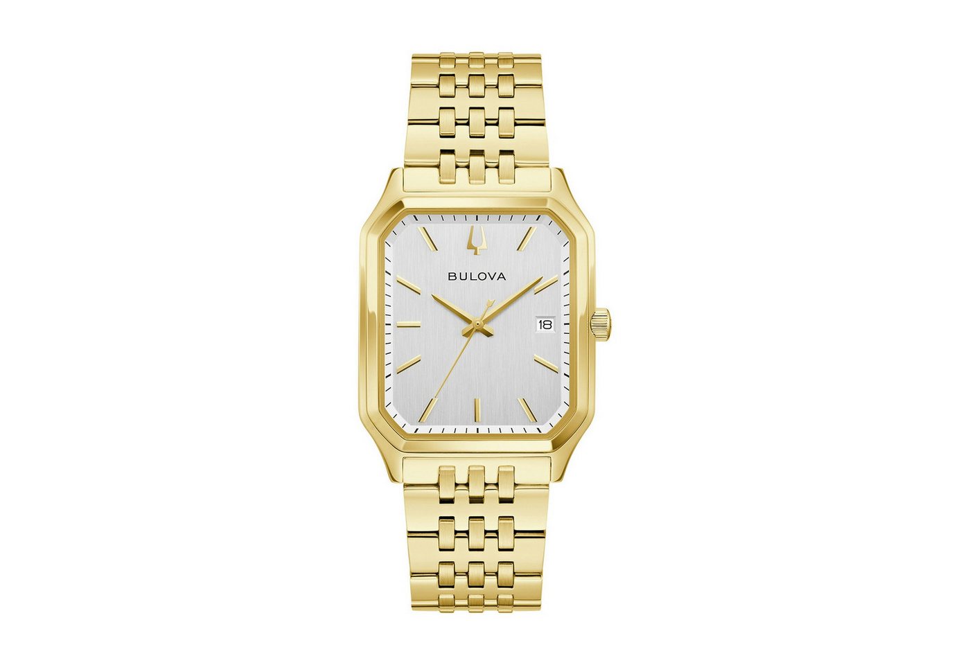 Bulova Quarzuhr Sutton 97B236, Armbanduhr, Damenuhr, Herrenuhr, Edelstahlarmband, analog, Big Date von Bulova