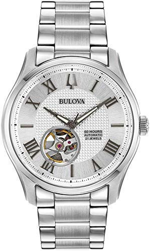 Bulova Herren Analog Automatik Uhr mit Edelstahl Armband 96A207 von Bulova