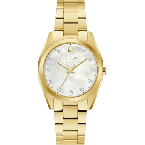 Bulova Damen Analog Quarz Uhr mit Edelstahl Armband 97P172 von Bulova