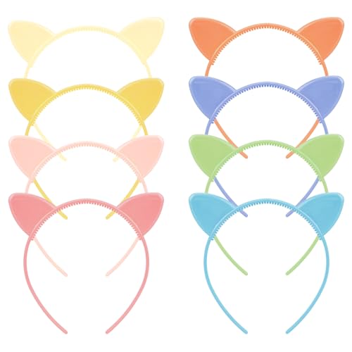 Bumlofa 8 Stück Bunte Katzenohr-Haarreifen Damen -Set, Kawaii-Design für Haarreifen Mädchen, Passende Haaraccessoires für Partymotive, Farbenfrohe Stirnband Bumlofa 8 Stück Bunte Katzenohr-Haarreifen Damen -Set, Kawaii-Design für Haarreifen Mädchen, Passende Haaraccessoires für Partymotive, Farbenfrohe Stirnband von Bumlofa