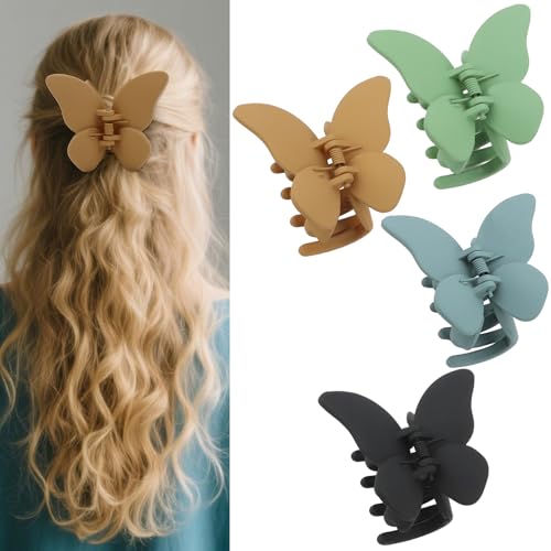 Bumlofa 4er Set Butterfly Hair Clips - Farbenfrohe Haarspange für Damen & Mädchen von Bumlofa
