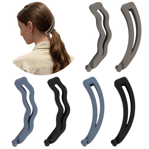 Bumlofa Bananenspange Haare Haarklammern: Praktische Wellenform Haarspangen für Damen, Mehrfarbiges Set von Bumlofa