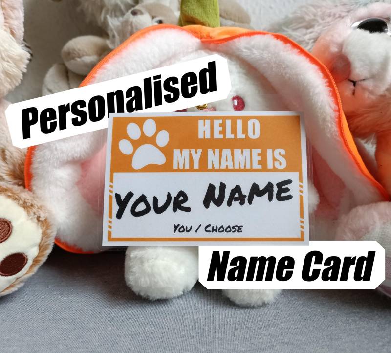 Hello My Name Is... | Name Card, Badge For Furrys von BunBunCreationsDE