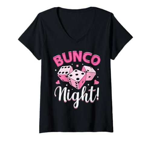 Damen Bunco Night Lustiger Bunco Würfelspielabend für Damen T-Shirt mit V-Ausschnitt Damen Bunco Night Lustiger Bunco Würfelspielabend für Damen T-Shirt mit V-Ausschnitt von Bunco Game Night Bunco Player Apparel Co.