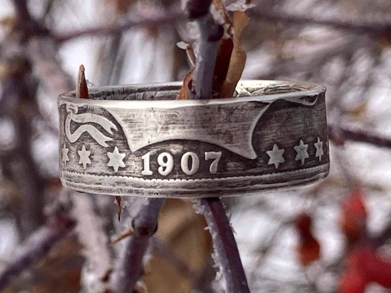 Barber Halbe Dollar Ring Barber Halbe Dollar Ring von BundersonForge