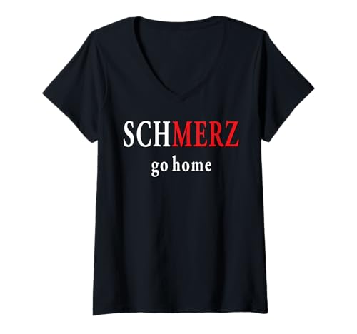 Damen Bundestagswahl Friedrich Merz Bundeskanzler Merz T-Shirt mit V-Ausschnitt von Bundestagswahl Friedrich Merz Schmerz Kanzler