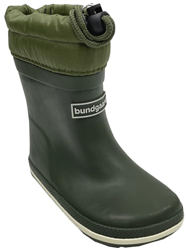 Bundgaard Barfuß Gummistiefel Kurzschaft * CIRRO LOW Warm * mit Winterfutter in Army/Oliv (Army, EU Schuhgrößensystem, Grundschulkind, Numerisch, Breit, 28) von Bundgaard