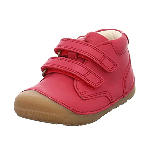 Bundgaard Leder Halbschuhe mit Klett Barfußschuhe Petit Velcro in ROT 101068 (Numeric_24) von Bundgaard