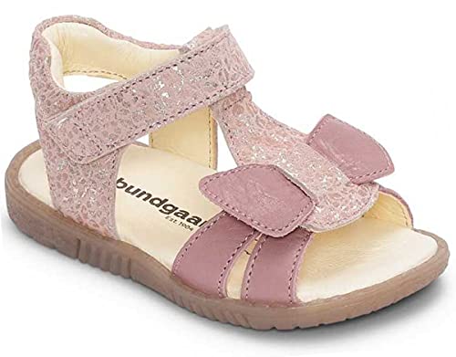 Bundgaard Ledersandale in Alt Rosé Glitter, Lederfußbett, Klett zum regulieren Weite M 202148G (numeric_27) von Bundgaard