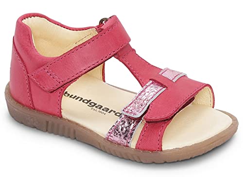 Bundgaard Ledersandale in Pink & Rosa Metallic, Lederfußbett, Klett zum regulieren Weite M 202146G (numeric_24) von Bundgaard