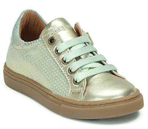 Bundgaard Ledersneaker mit Schnürung & Zipper in Mint/Gold Glitter Roselil Mint 101082 (Numeric_32) von Bundgaard