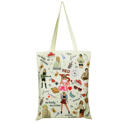 Canvas Tote Bag,Einkaufstasche Bag, Album Name Tote Bag Lyric Inspired Tote Canvas Bag (A) von BundleMall