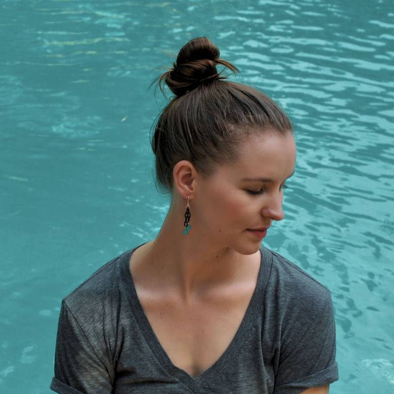 Aqua Vintage Moonglow Teardrop Ohrringe von Bungalow42