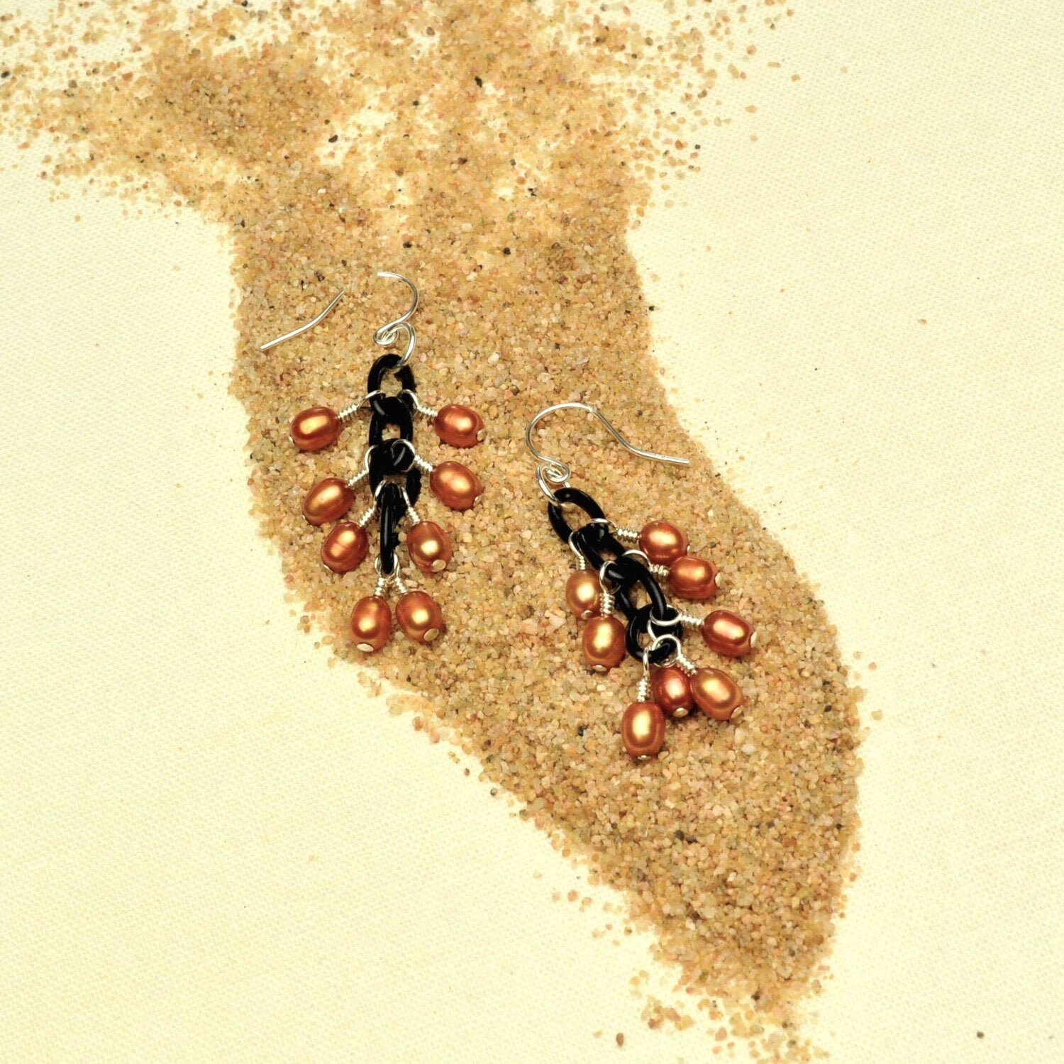 Tangerine Reis Perle Ohrringe von Bungalow42